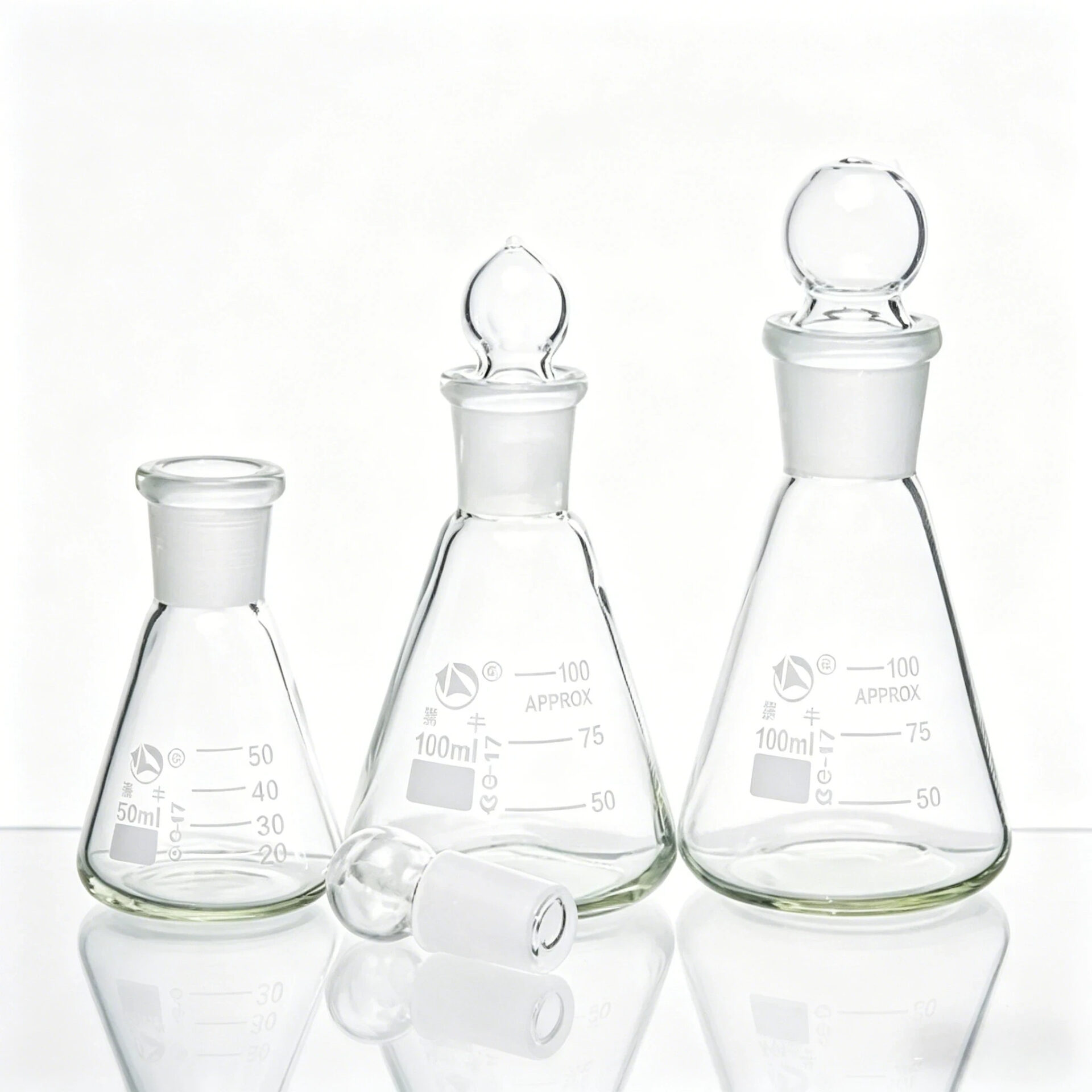 Glass Stoppered Erlenmeyer Flask