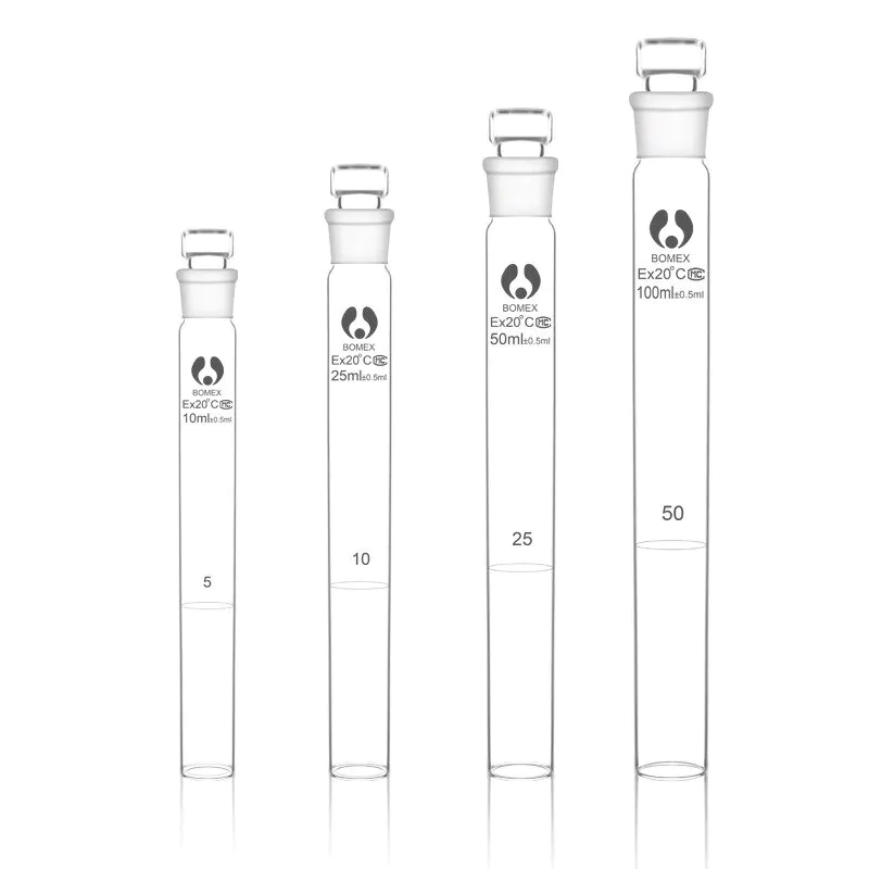 Stoppered Colorimetric Tubes (10ml, 25ml, 50ml, 100ml) – Nessler Stoppered Glass